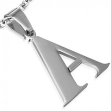 Stainless steel pendant - letter "A"