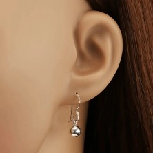 Earrings made of 925 silver - hooks with balls, 6 mm