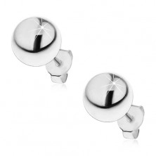 Earrings made of silver 925 - dome studs, 8 mm