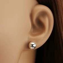 Earrings made of silver 925 - dome studs, 8 mm
