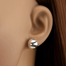 Sterling silver earrings 925 - half-ball studs, 12 mm