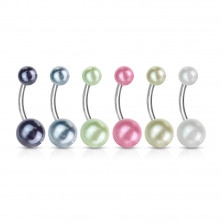 Navel ring - bead in pastel colours