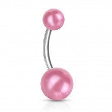 Navel ring - bead in pastel colours