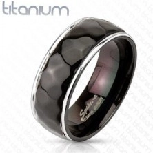 Titanium ring - rhombuses with rounded edges