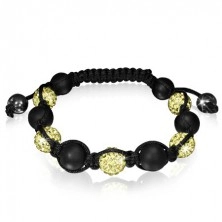 Shamballa bracelet - sparkling and smooth beads
