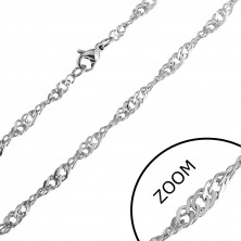 Stainless steel chain - fine twisted links