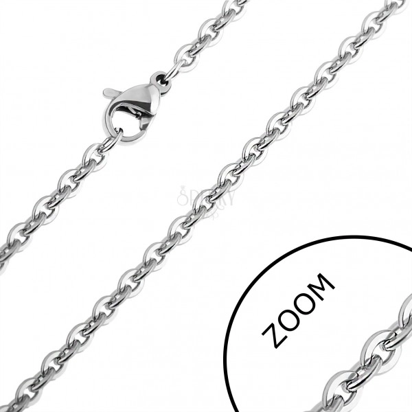 Chain made of surgical steel - flat circular links