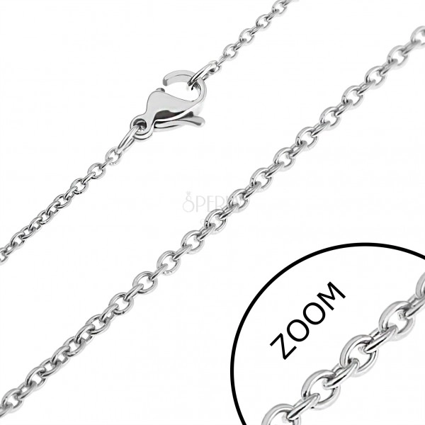 Chain made of steel - horizontally linked round links