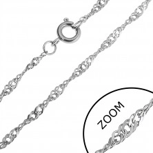 Chain made of steel - twisted square links