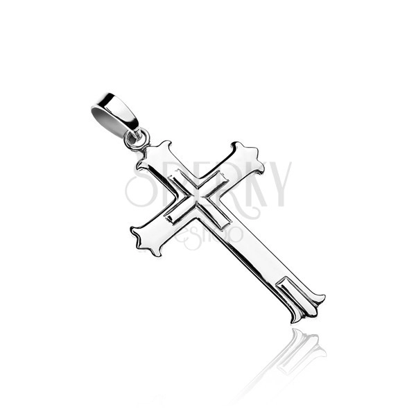 Sterling silver pendant 925 - cross with multiple tips