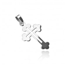Sterling silver pendant 925 - clover cross with cut out