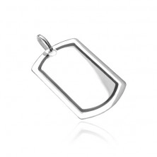 Pendant made of 925 silver - bright frame with black hem
