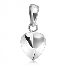 Pendant made of 925 silver - full oblong heart