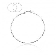 Circles made of 925 silver - simple circles, hook, 50 mm