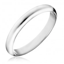 Ring made of 925 silver - smooth shiny wedding ring