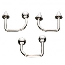 Lip and chin piercing - hook, various ends