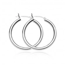 Circles made of 925 silver - thick smooth line, 30 mm