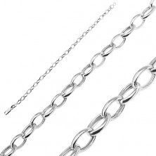 Silver wrist chainlet 925 - big oval links