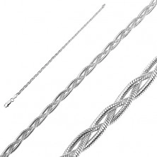 Bracelet made of 925 silver - braided snake