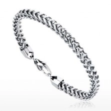 Bracelet made of steel - chainlet, square cross section