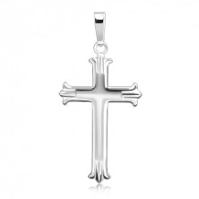 Silver pendant 925 - cross with tripple tip