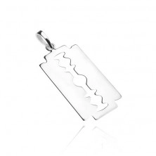 Silver pendant 925 - shiny smooth blade