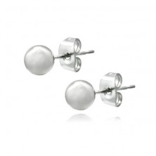 Earrings made of 925 silver - stud earrings with shiny ball, 4 mm