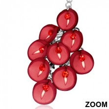 FIMO earrings - hanging cluster of red Calla lilly flowers