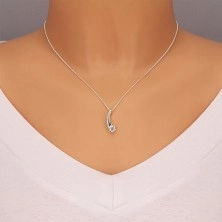 Necklace made of 925 silver - shooting star with zircon